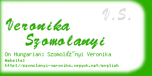 veronika szomolanyi business card